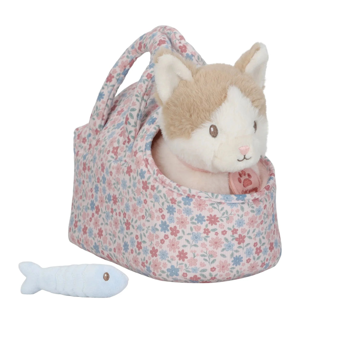LITTLE DUTCH Kuschelkatze in Tasche rosa