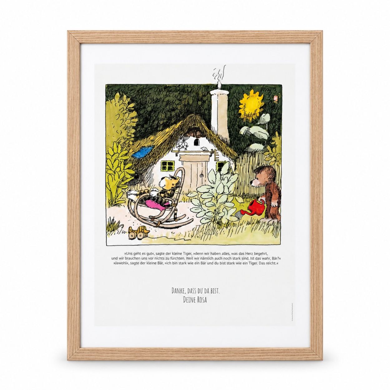JANOSCH Poster - Froh und zufrieden