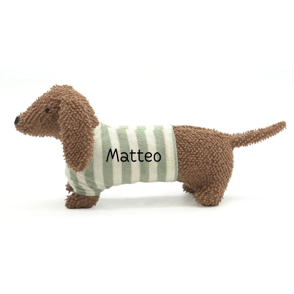MEALIVING Dackel Kuscheltier personalisiert
