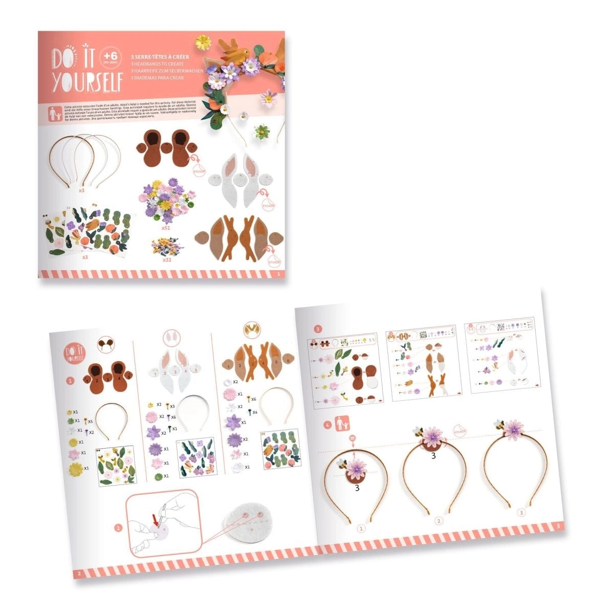 DJECO DIY Haarreif - Blumen
