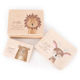 Erinnerungsbox Holz mit Wunschdaten – Tier Aquarell
