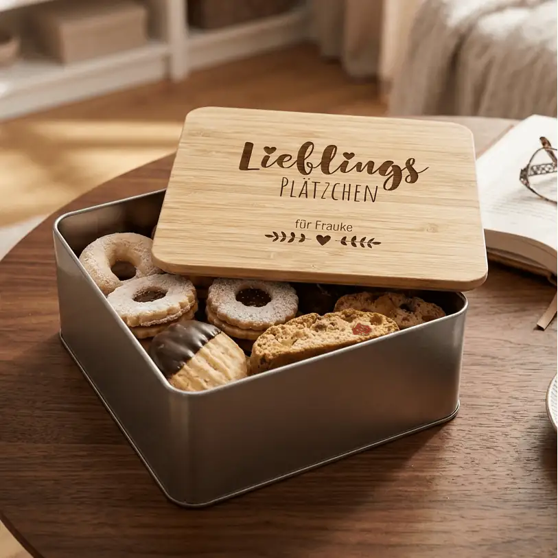 Keksdose "Lieblings Plätzchen" mit Name Vorratsglas - wunderwunsch