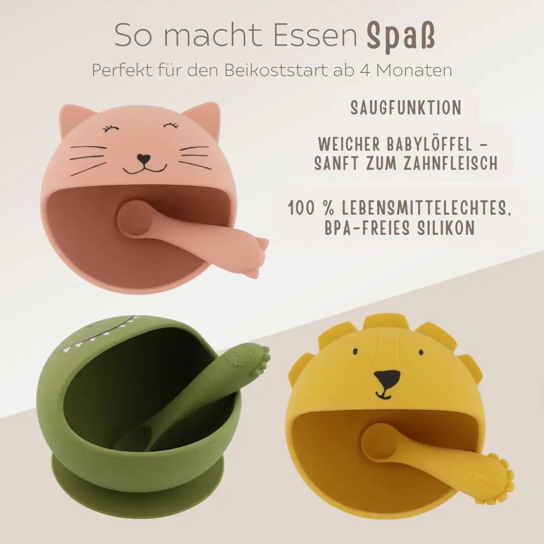 TRIXIE Erstes Baby-Essset personalisierbar Teller & Besteck - wunderwunsch