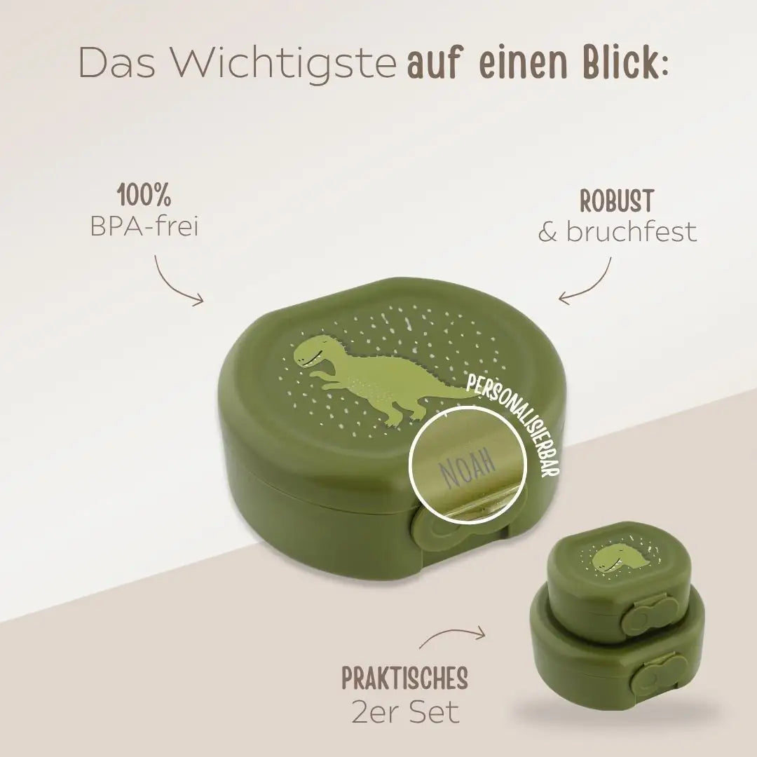 TRIXIE Snackbox rund 2er Set - Tiere Brotdose - wunderwunsch