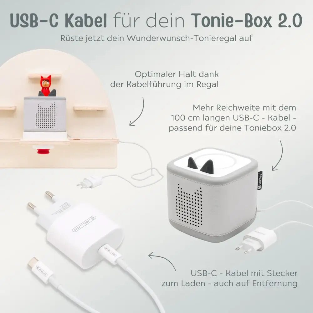 Adapter für Toniebox - Regal für Toniebox 2 - wunderwunsch