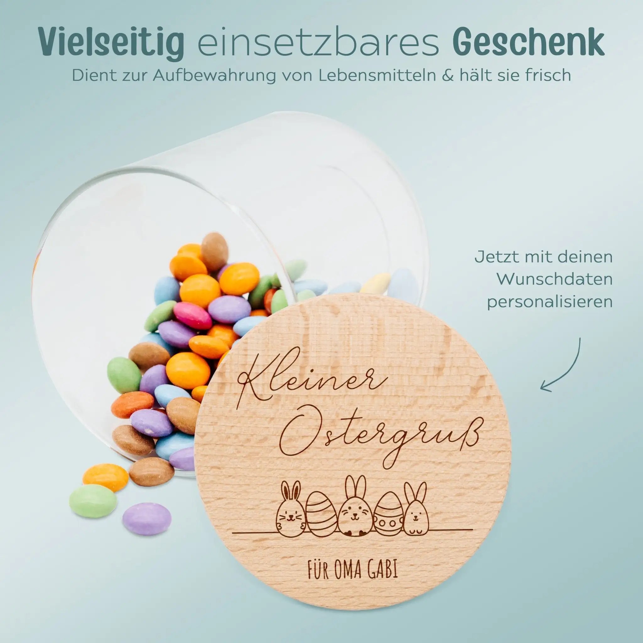 Aufbewahrungsglas "Kleiner Ostergruß" - wunderwunsch