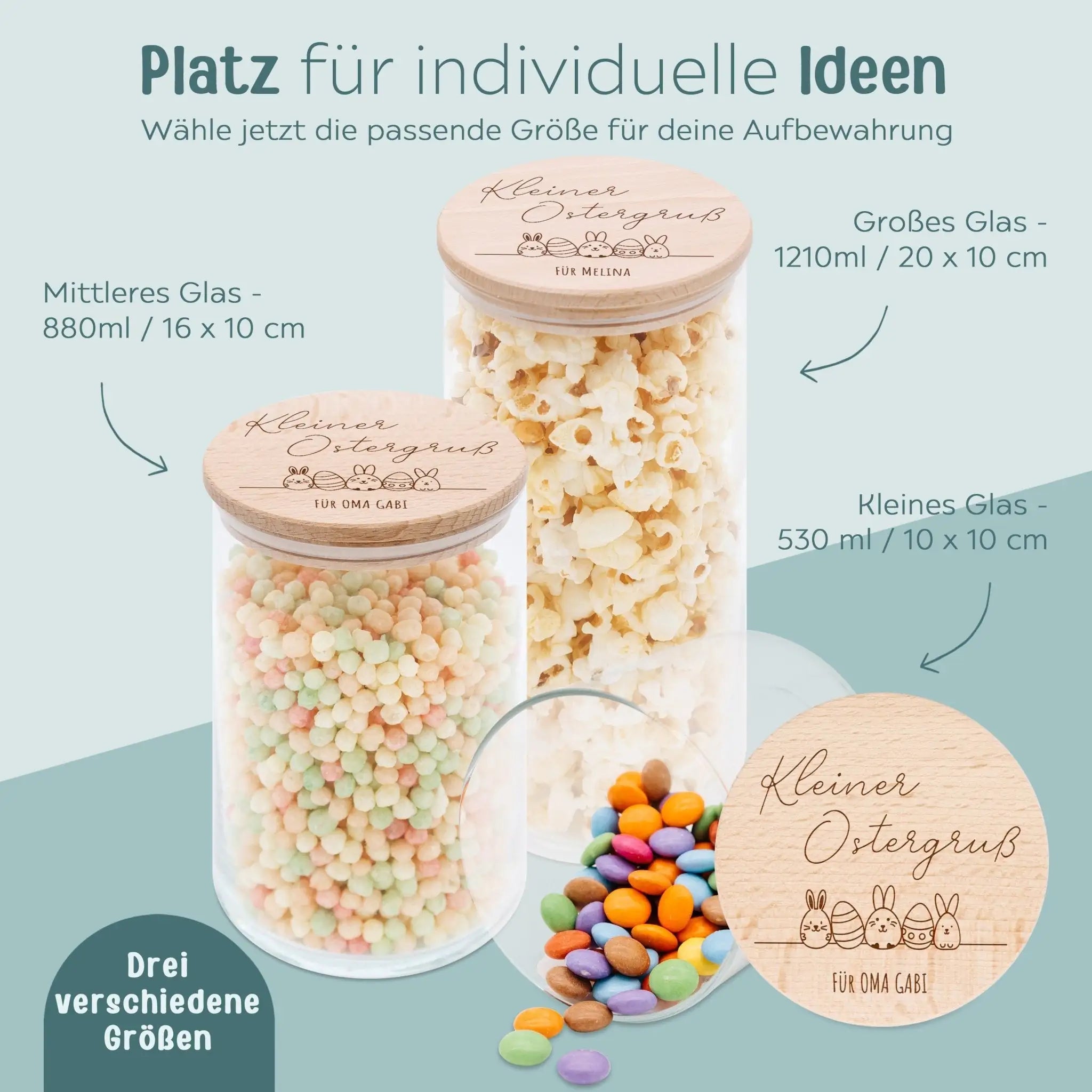 Aufbewahrungsglas "Kleiner Ostergruß" - wunderwunsch