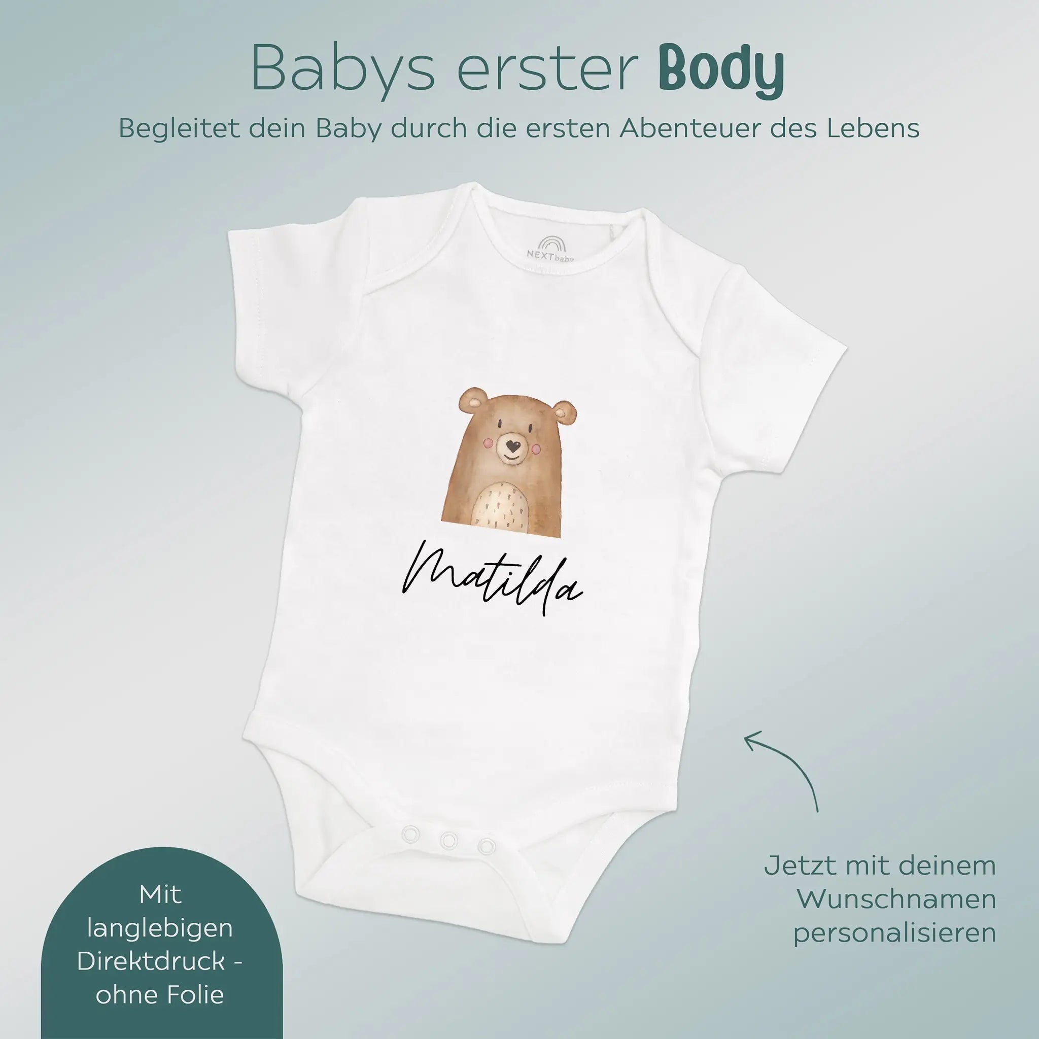 Baby Body "Tier" personalisiert - wunderwunsch