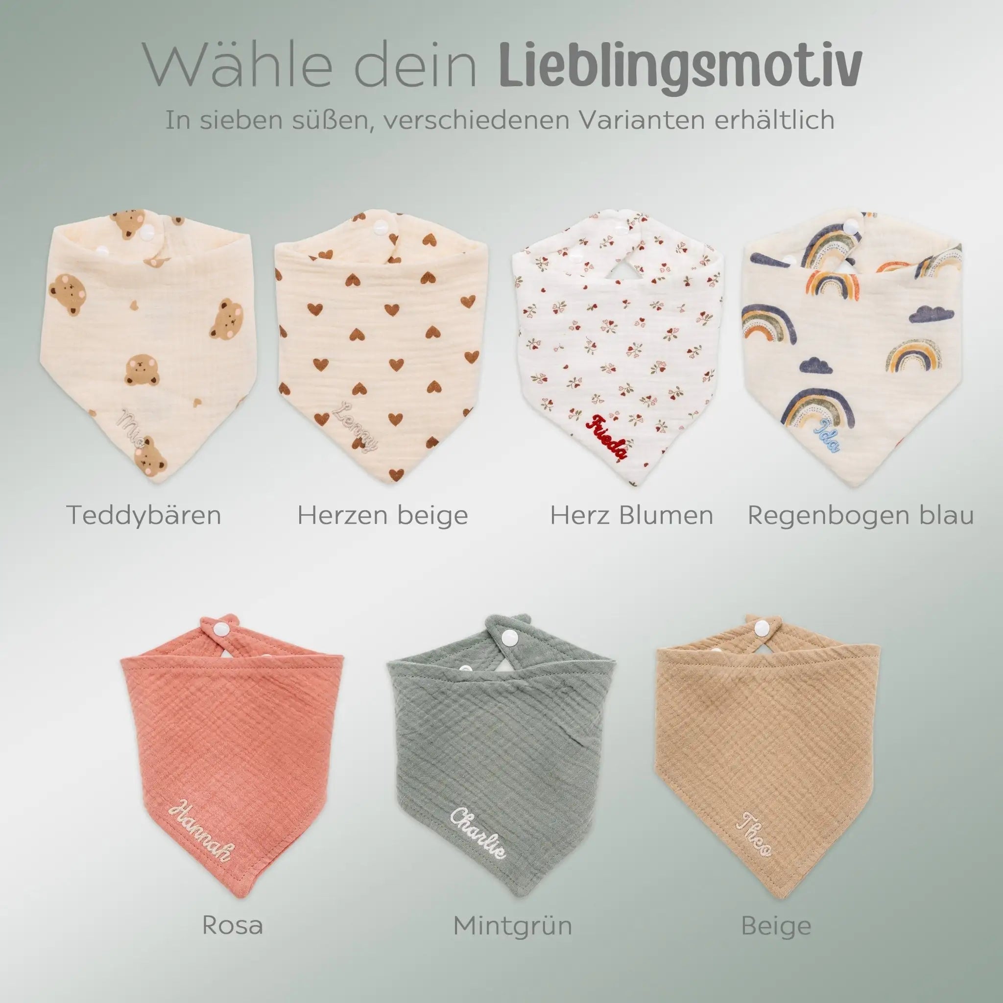 Baby/Kinder Halstuch personalisiert - wunderwunsch