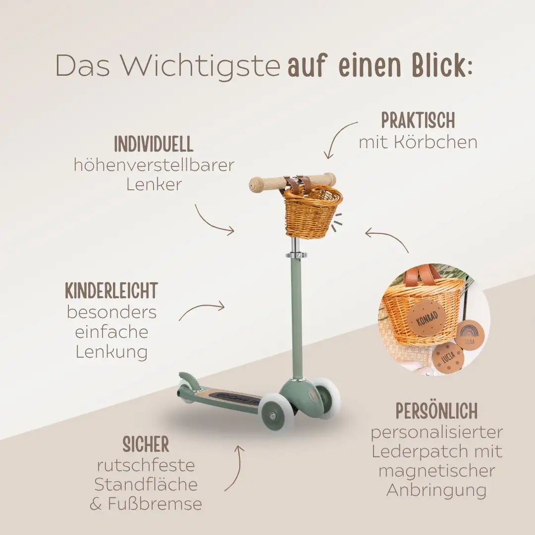 BANWOOD Roller mit personalisierbaren Patch - wunderwunsch