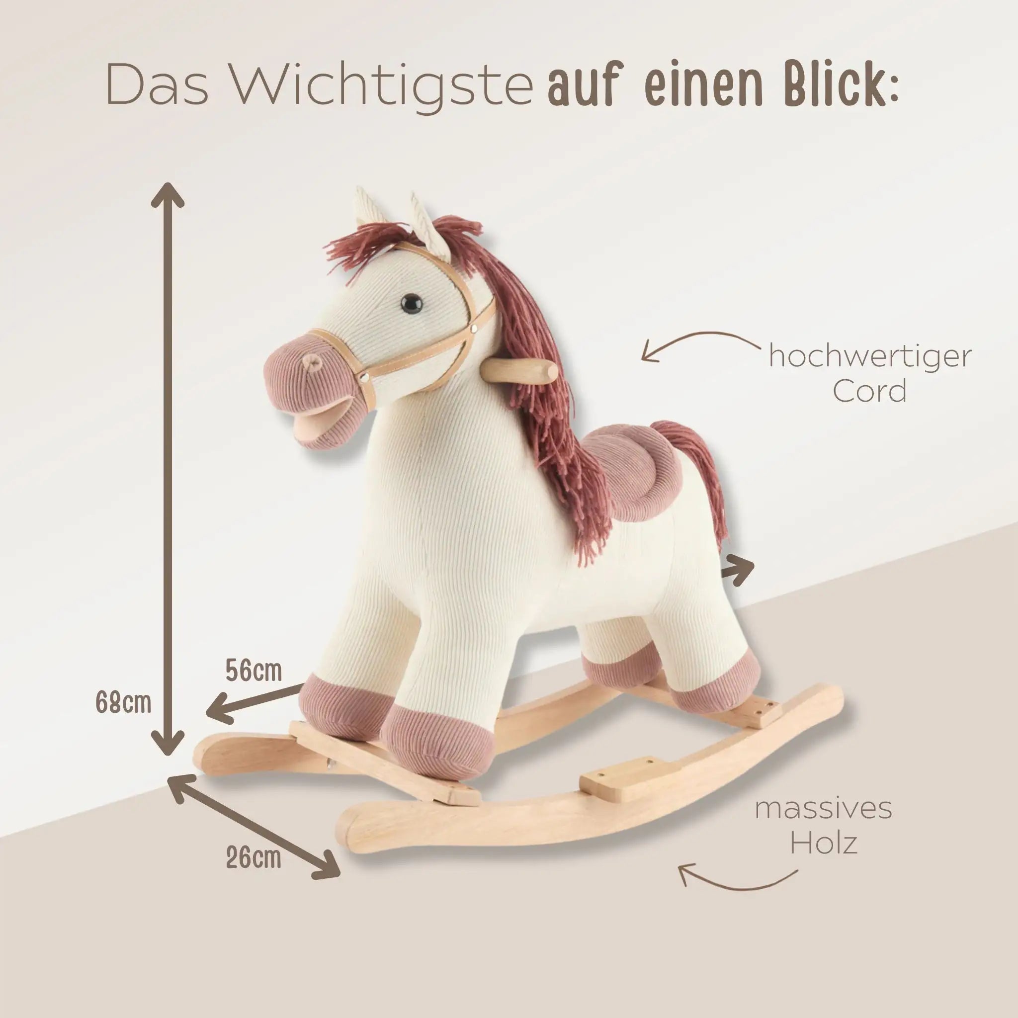 BIECO Schaukelpferd personalisierbar - wunderwunsch