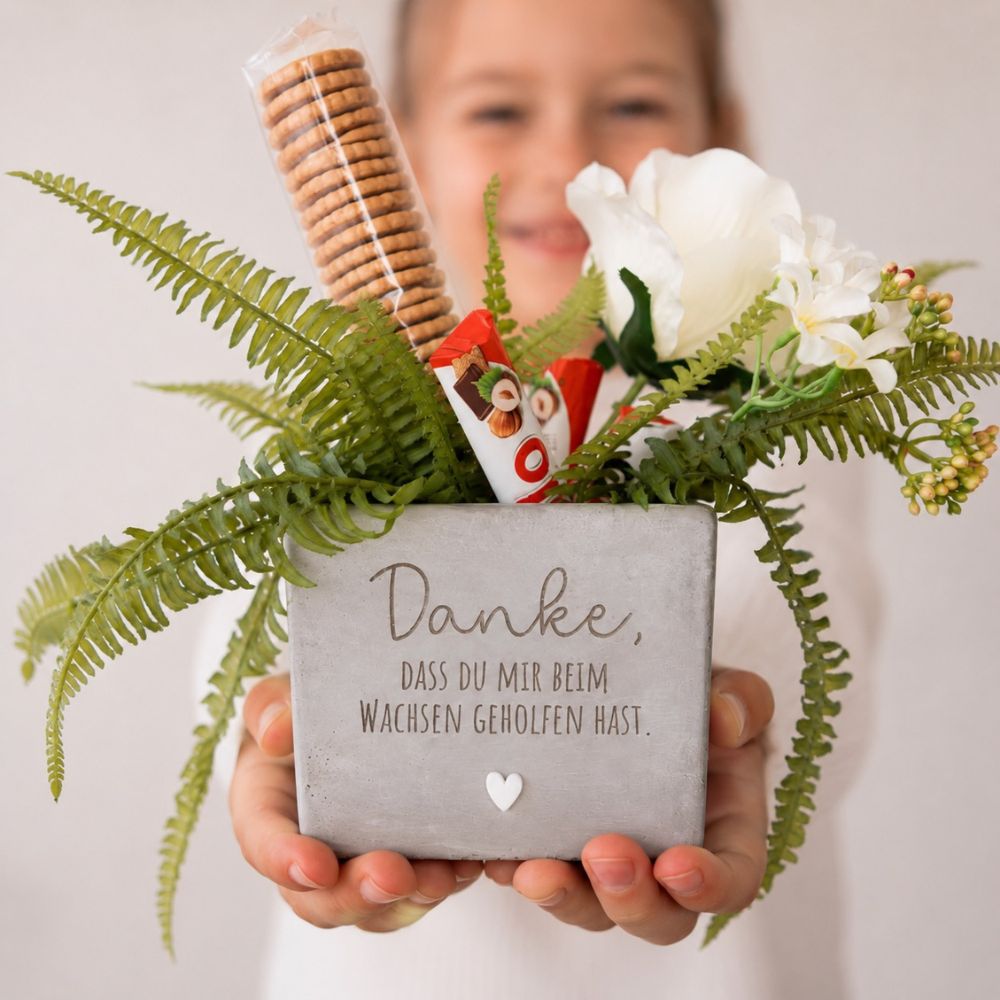 Blumentopf - Danke, dass du beim wachsen geholfen hast - wunderwunsch