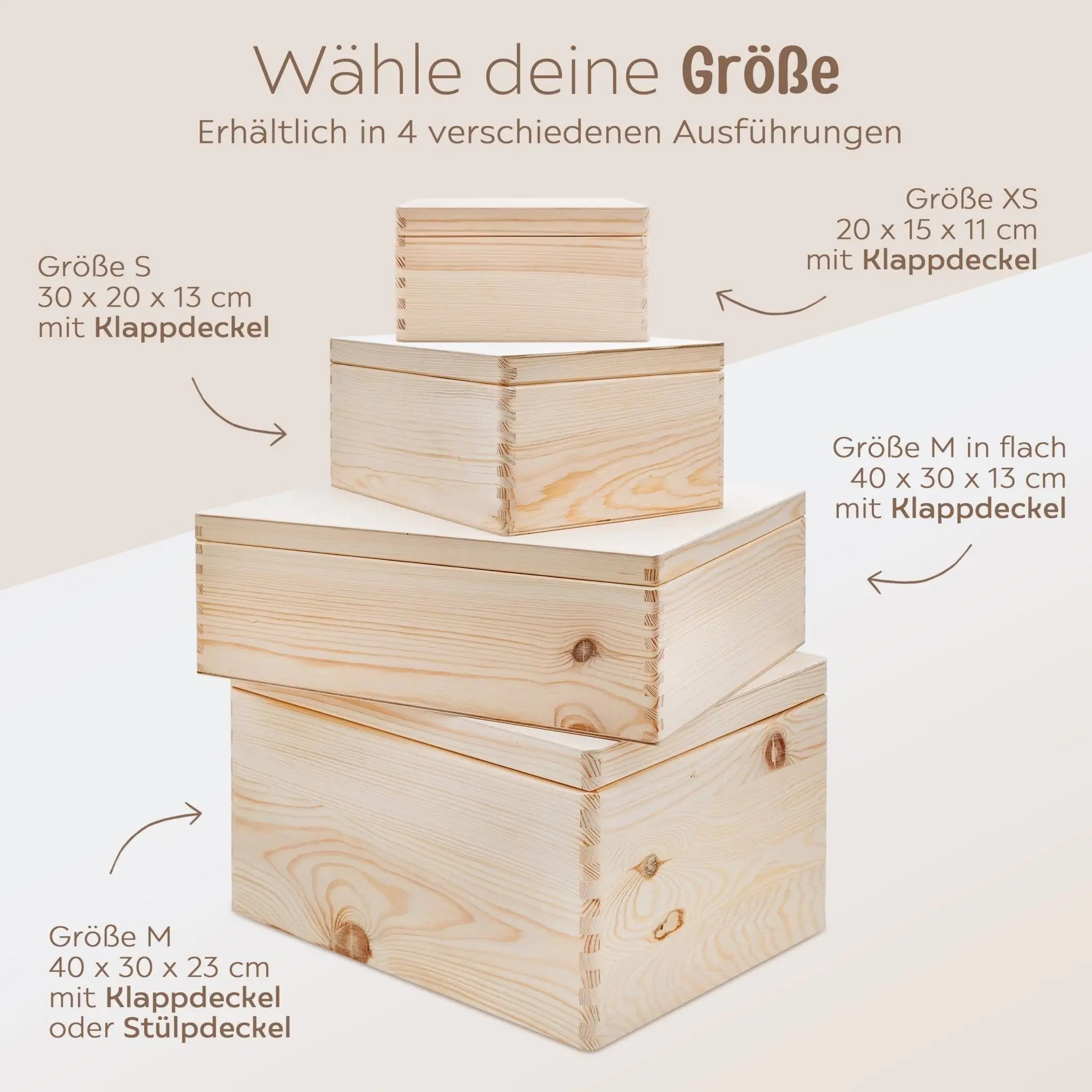 Erinnerungsbox Holz mit Wunschdaten – Tier Aquarell - wunderwunsch