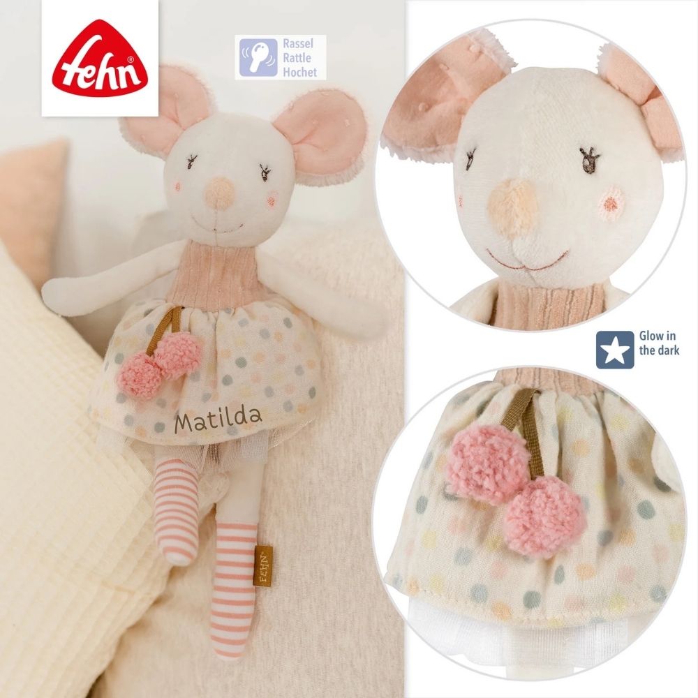 FEHN Kuscheltier personalisiert - Maus - wunderwunsch