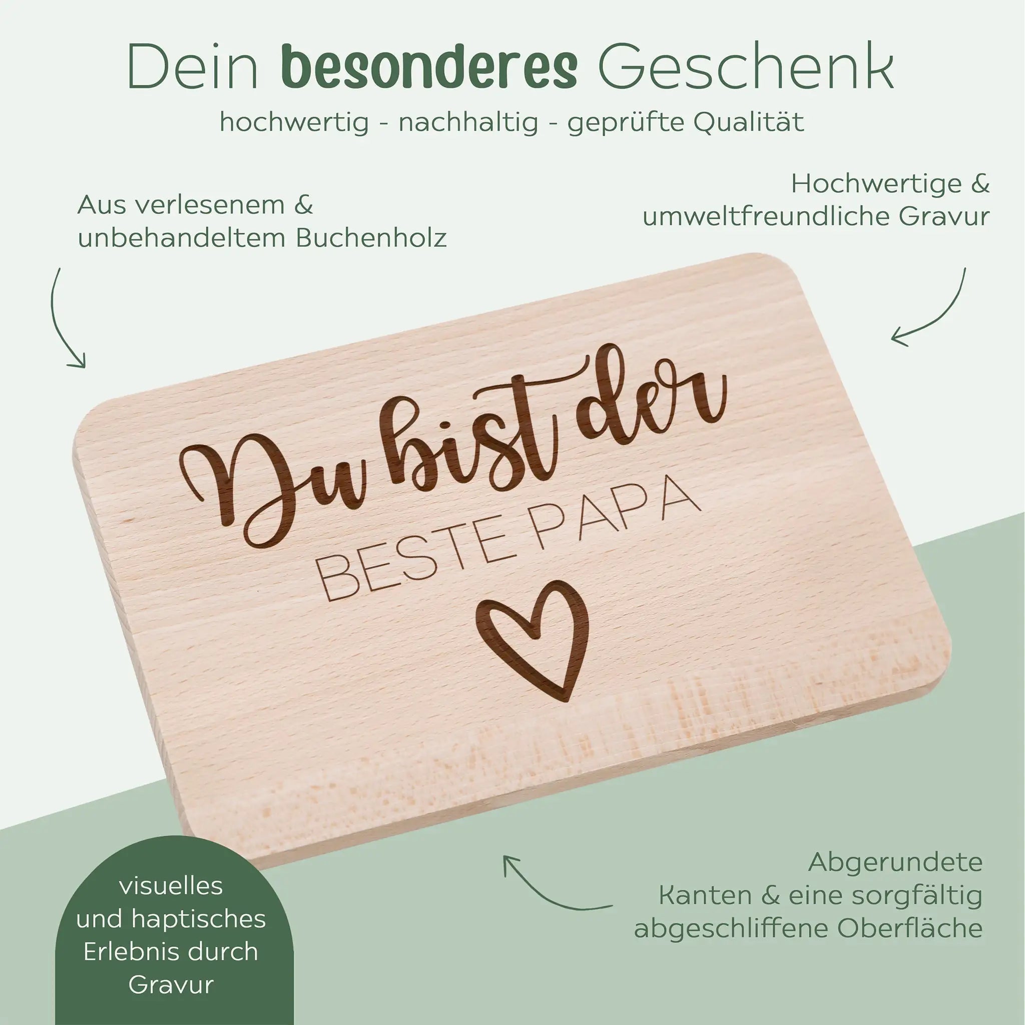 Frühstücksbrett "Bester Papa" - wunderwunsch