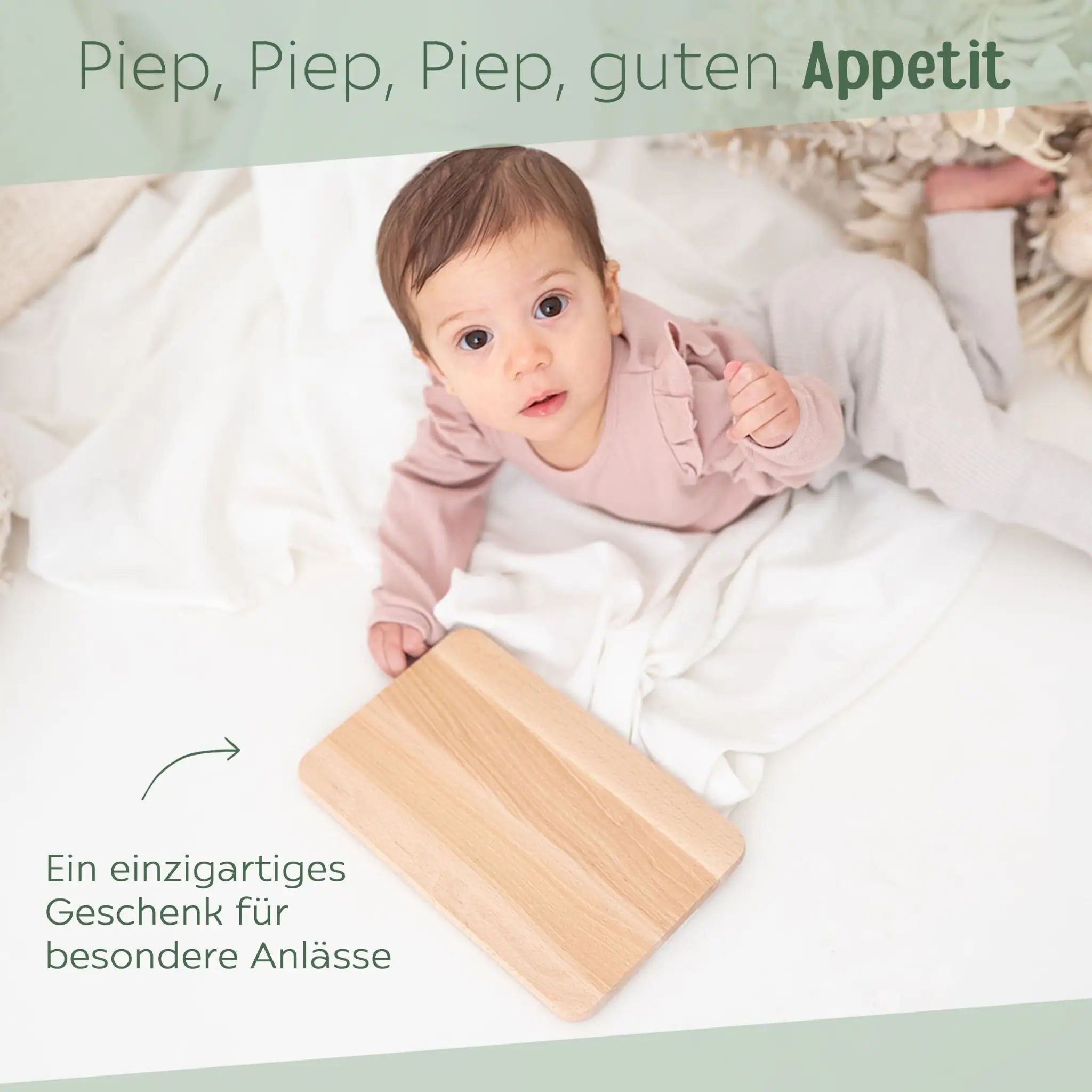 Frühstücksbrettchen personalisiert - Tier Ballon Gravur - wunderwunsch