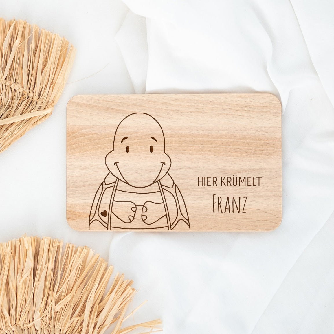 Frühstücksbrettchen personalisiert - Tier Gravur - wunderwunsch