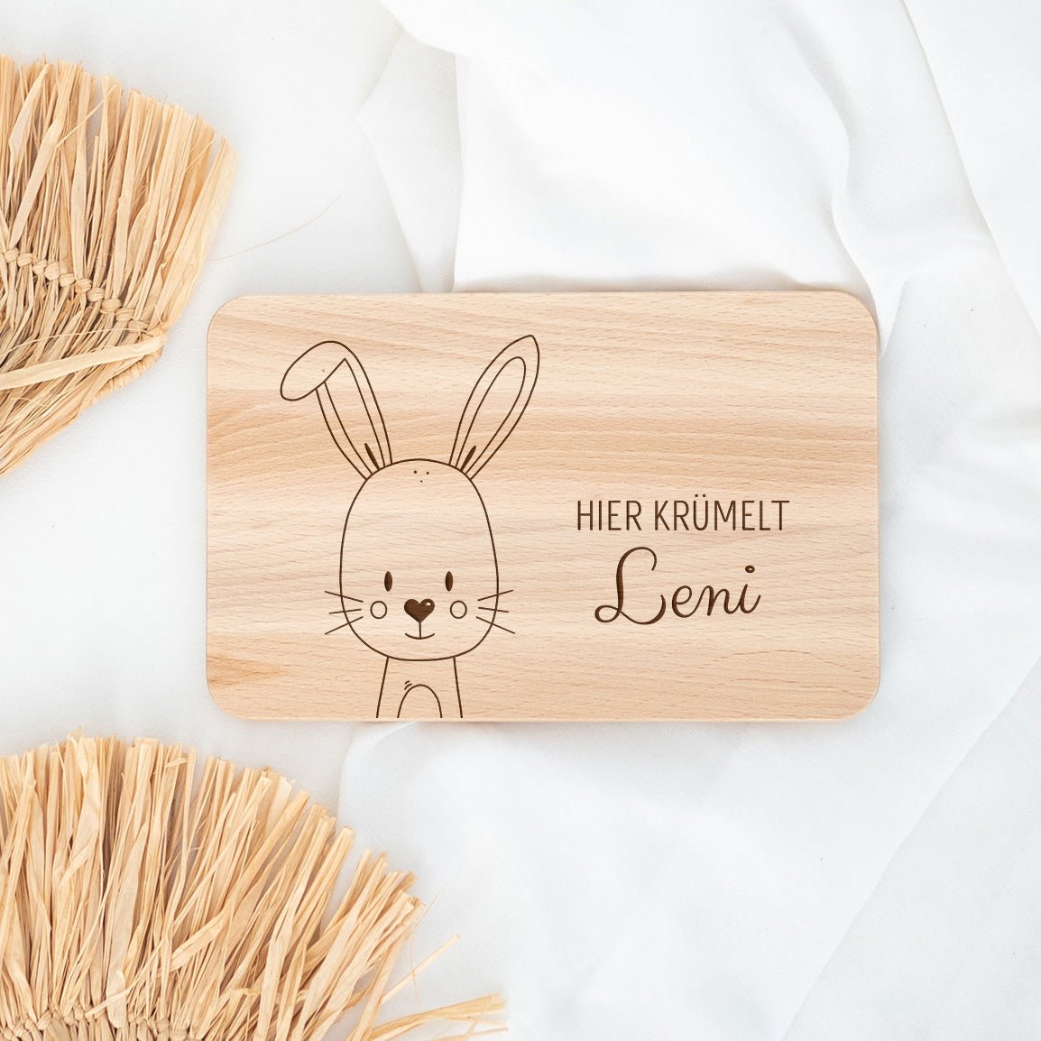 Frühstücksbrettchen personalisiert - Tier Gravur - wunderwunsch