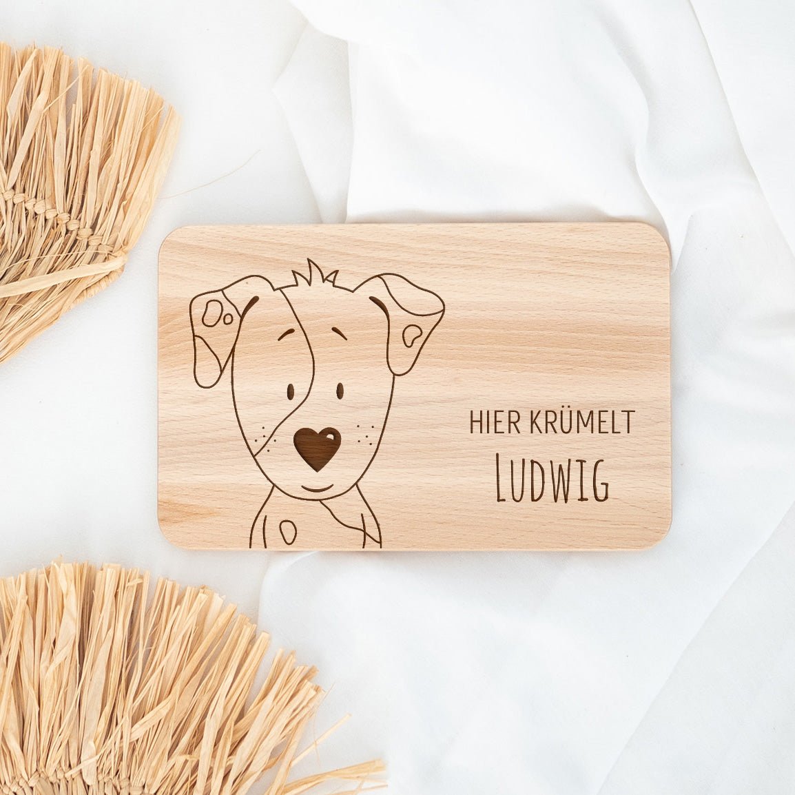 Frühstücksbrettchen personalisiert - Tier Gravur - wunderwunsch