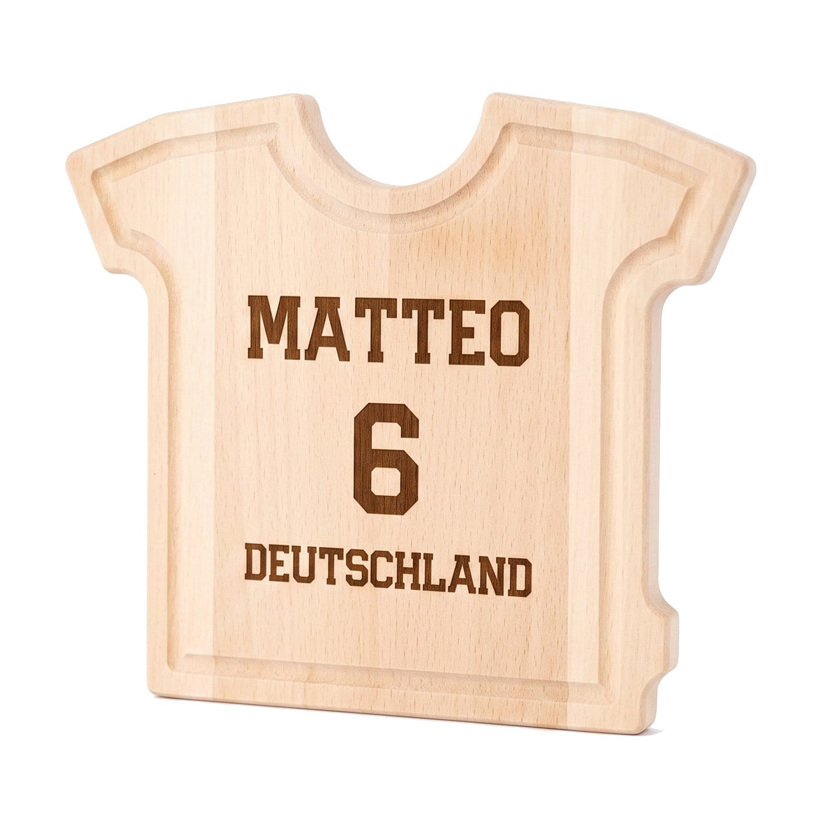 Fußballtrikot Holzbrett personalisiert - wunderwunsch