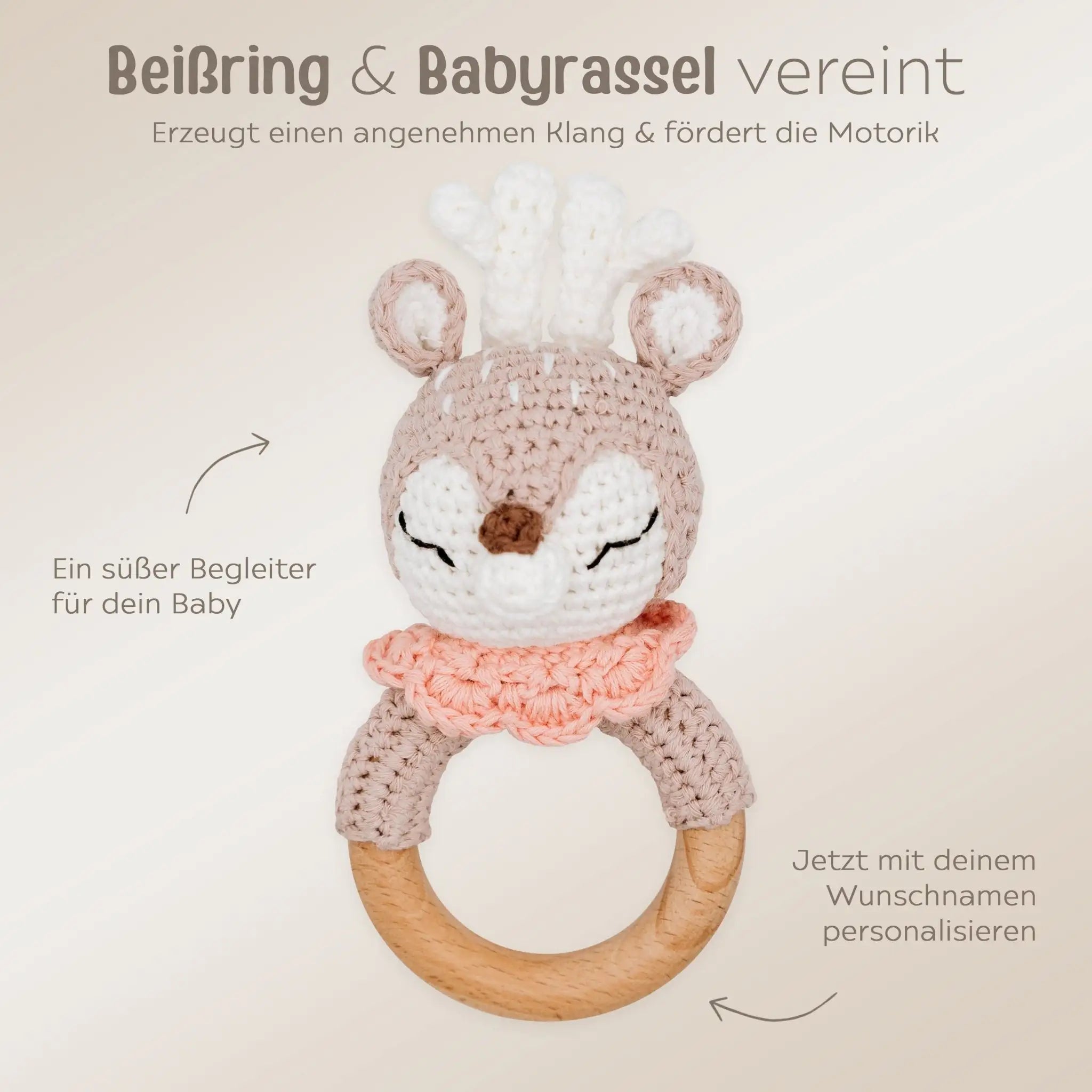 Geburts - Bundle - Erinnerungsbox Holz + LED Nachtlicht + Greifling personalisiert - Tier Aquarell - wunderwunsch