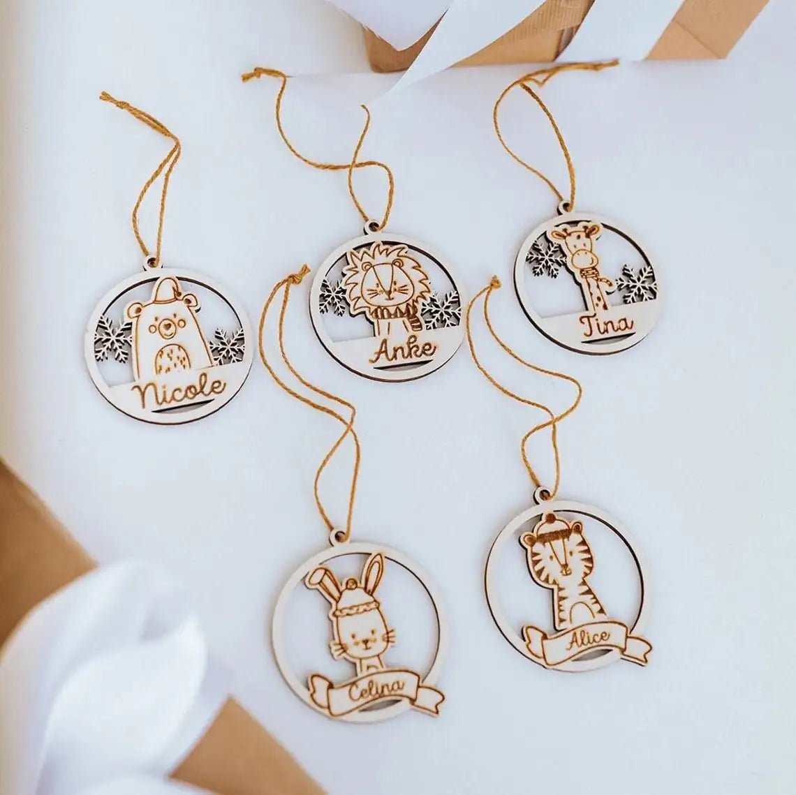 Geschenkanhänger "Tiere" personalisiert - wunderwunsch