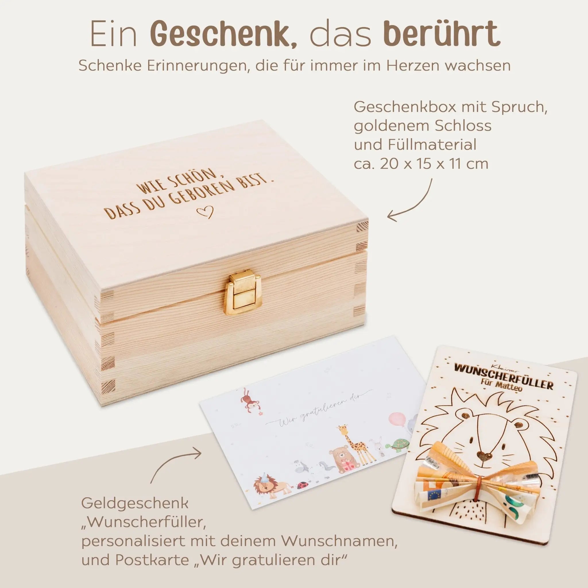 Geschenkbox Geburtstag - Wunscherfüller + Postkarte - wunderwunsch