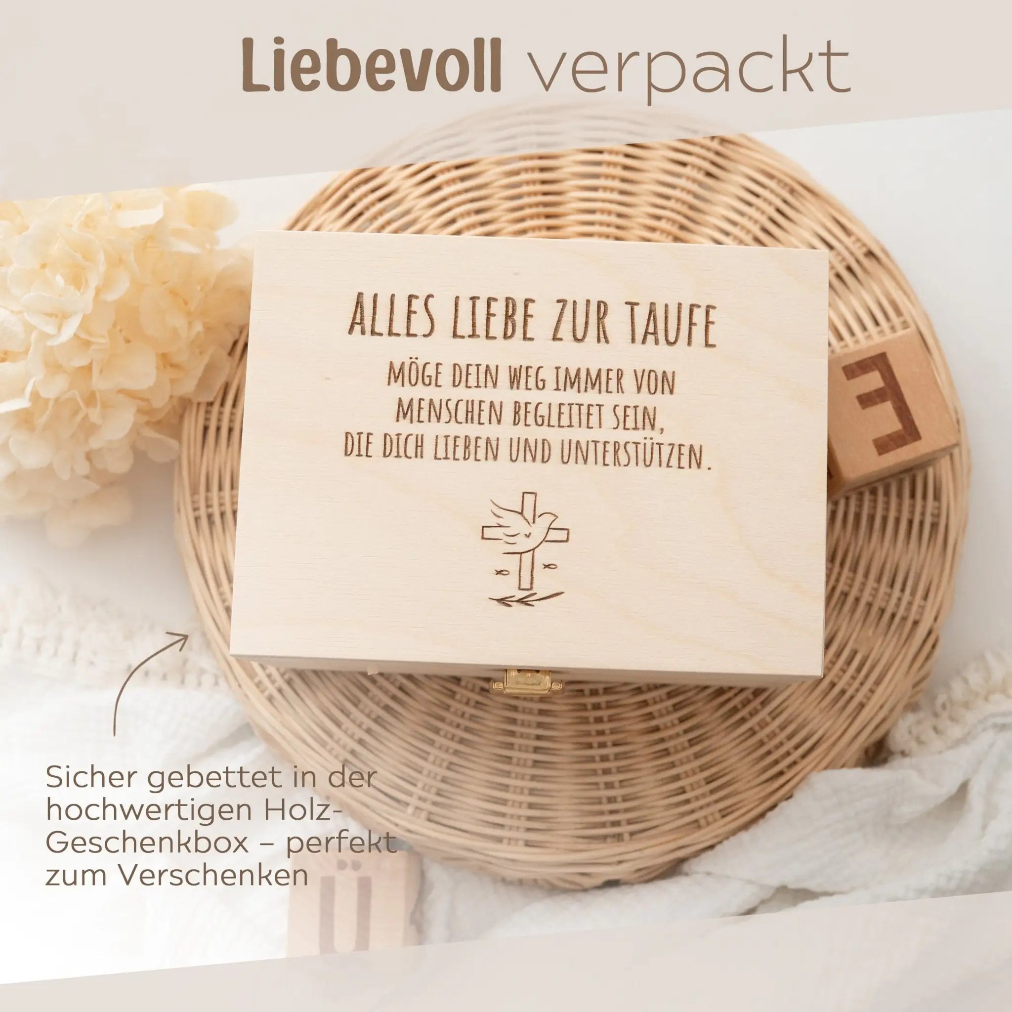 Geschenkbox Taufe - Arche Noah Geldgeschenk + Postkarte - wunderwunsch
