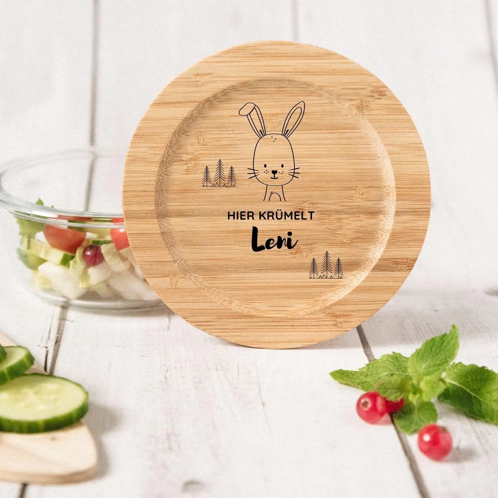 Glasdose personalisiert - Tier Bäume Gravur - wunderwunsch