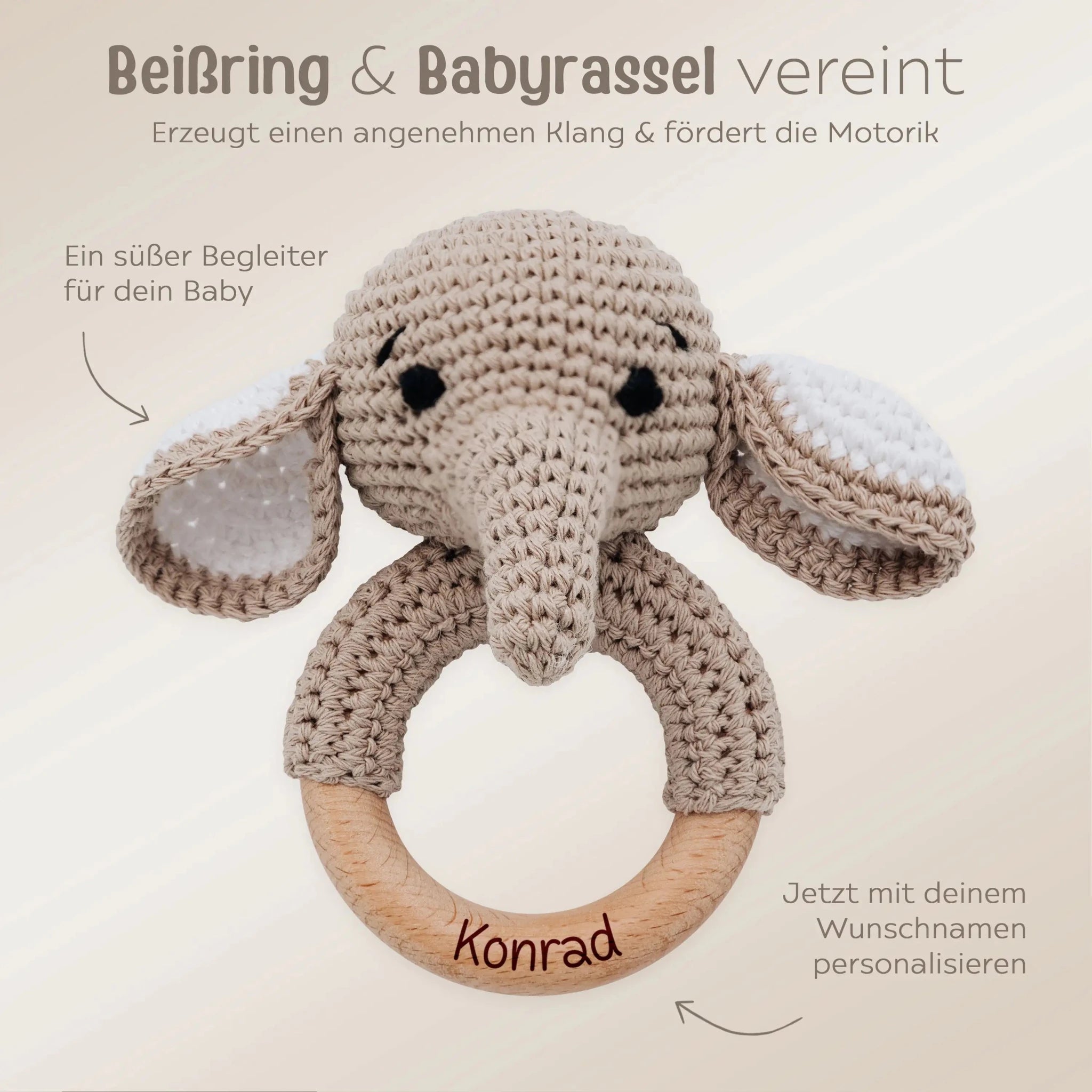 Greifling Elefant personalisiert - wunderwunsch