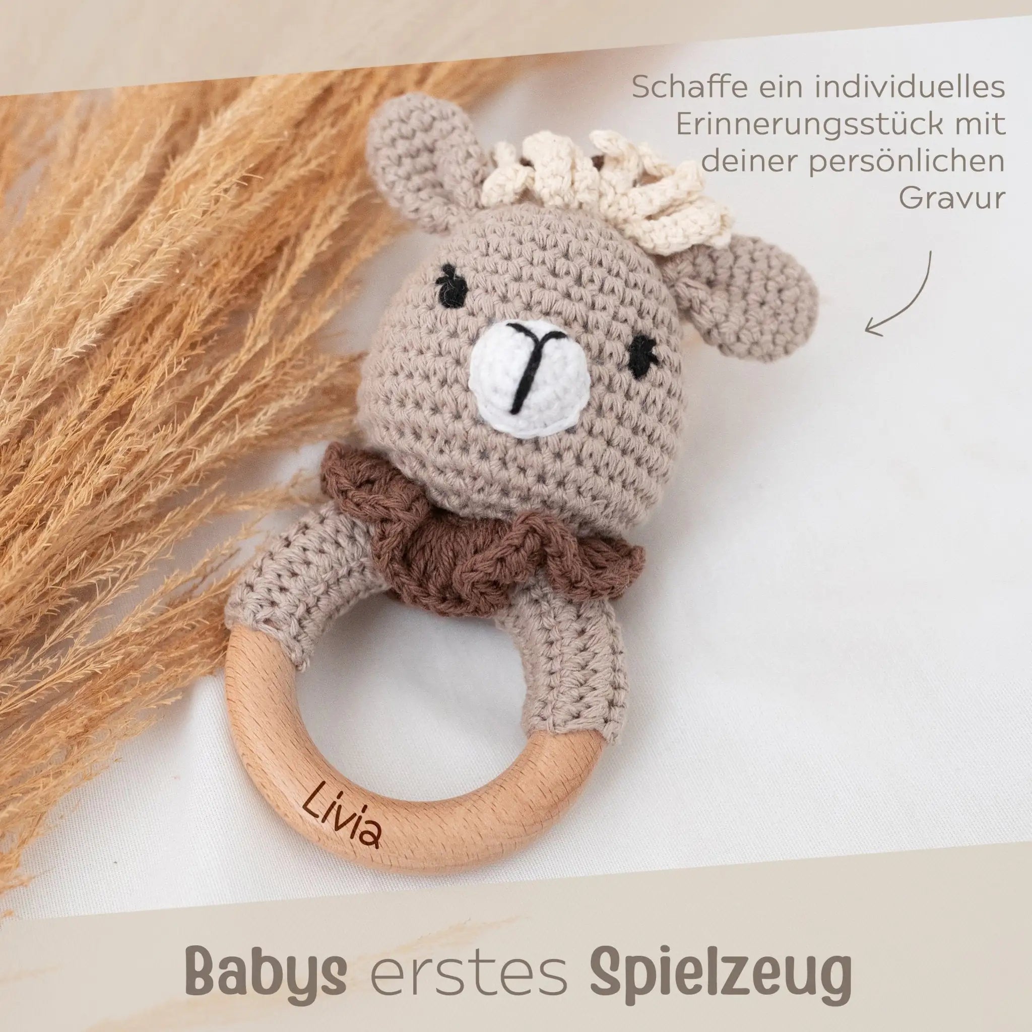 Greifling Kuh personalisiert - wunderwunsch