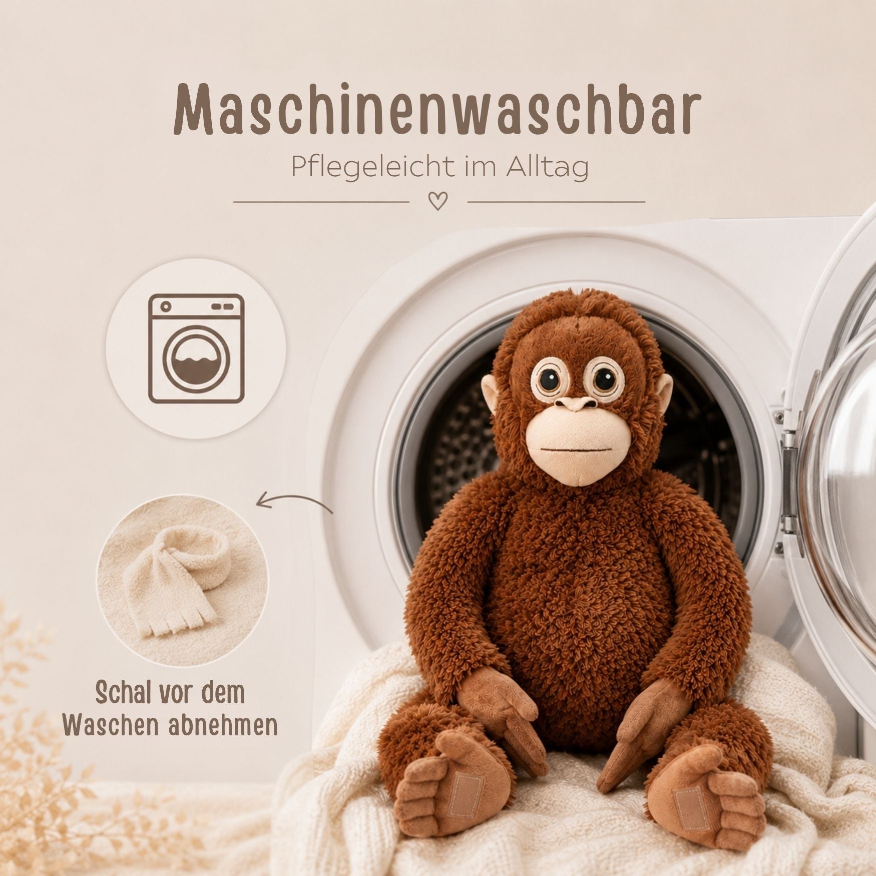 IKEA Kuscheltier personalisiert - Affe - wunderwunsch