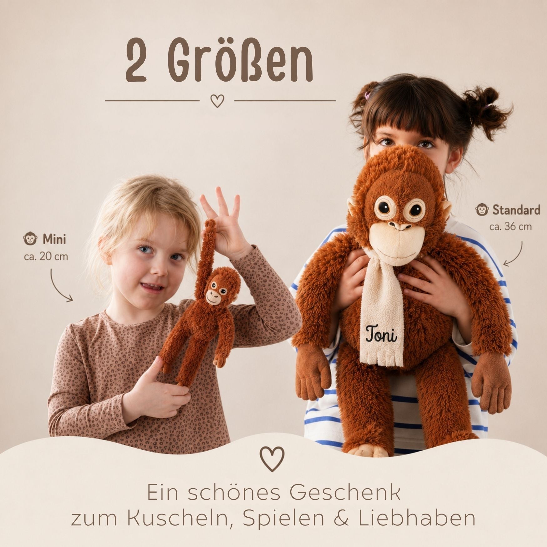 IKEA Kuscheltier personalisiert - Affe - wunderwunsch