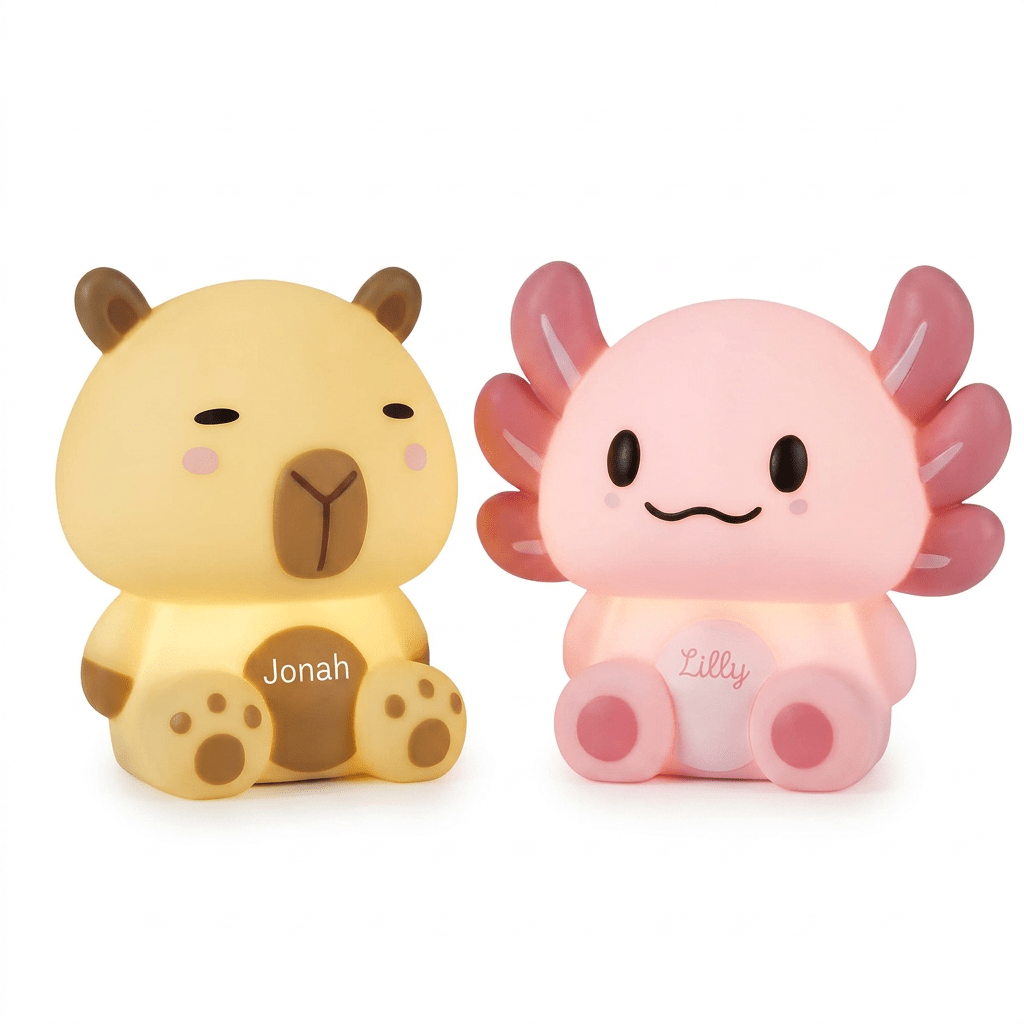 iTotal Nachtlicht personalisiert - Axolotl & Capybara - wunderwunsch