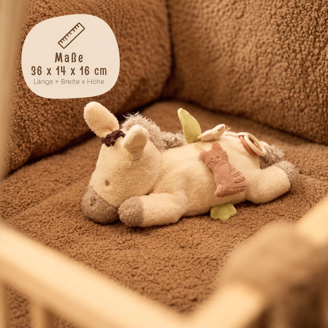 JOLLEIN Aktivitäten-Kuscheltier personalisiert - Esel - wunderwunsch