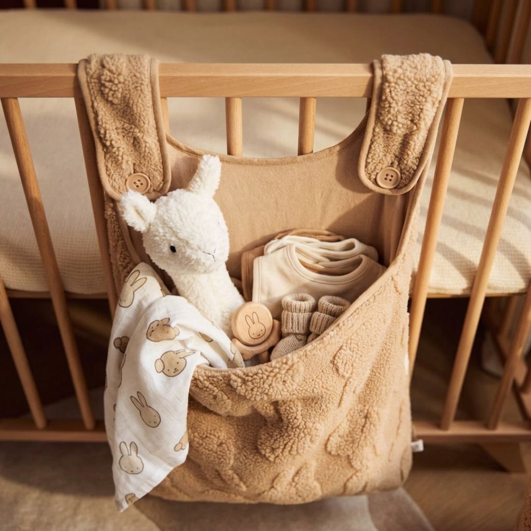JOLLEIN Bettaufbewahrungstasche - Miffy Braun - wunderwunsch