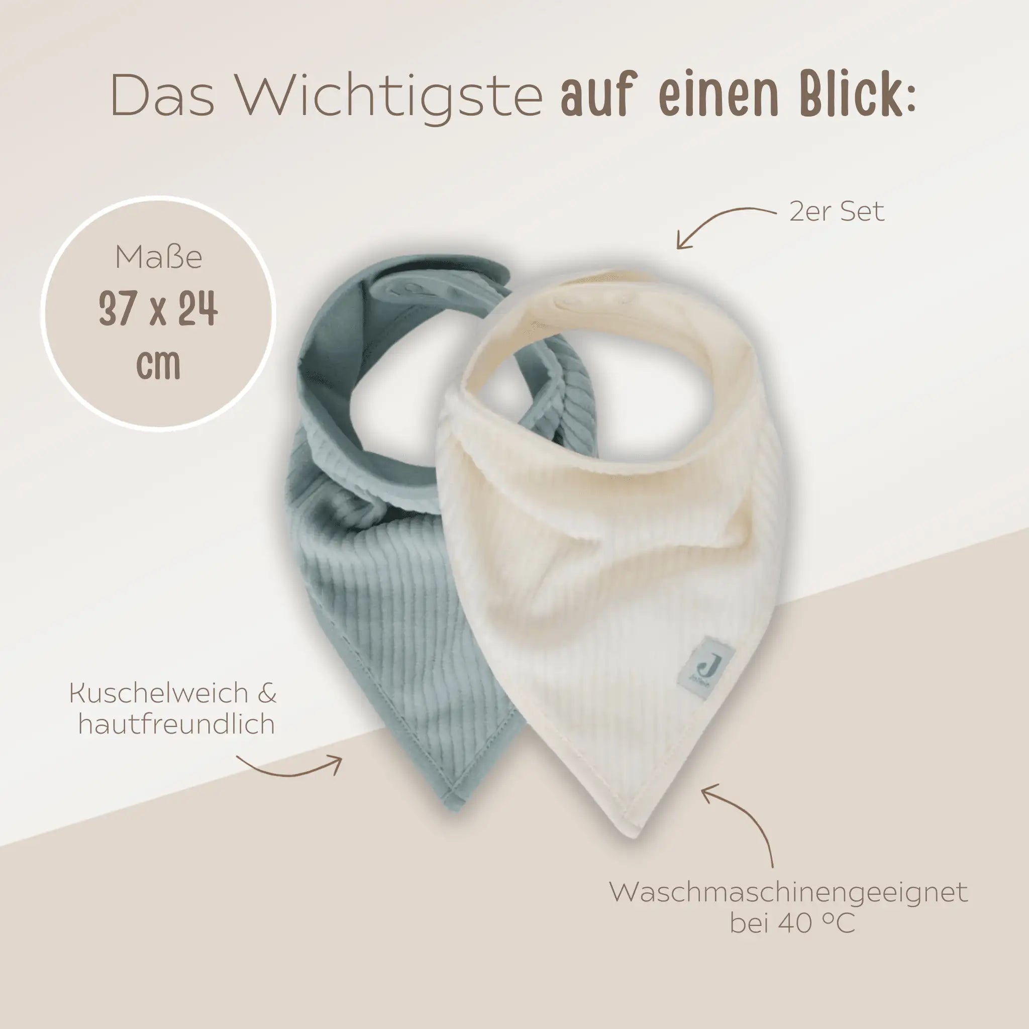 JOLLEIN Halstuch - Set personalisiert - Cord - wunderwunsch