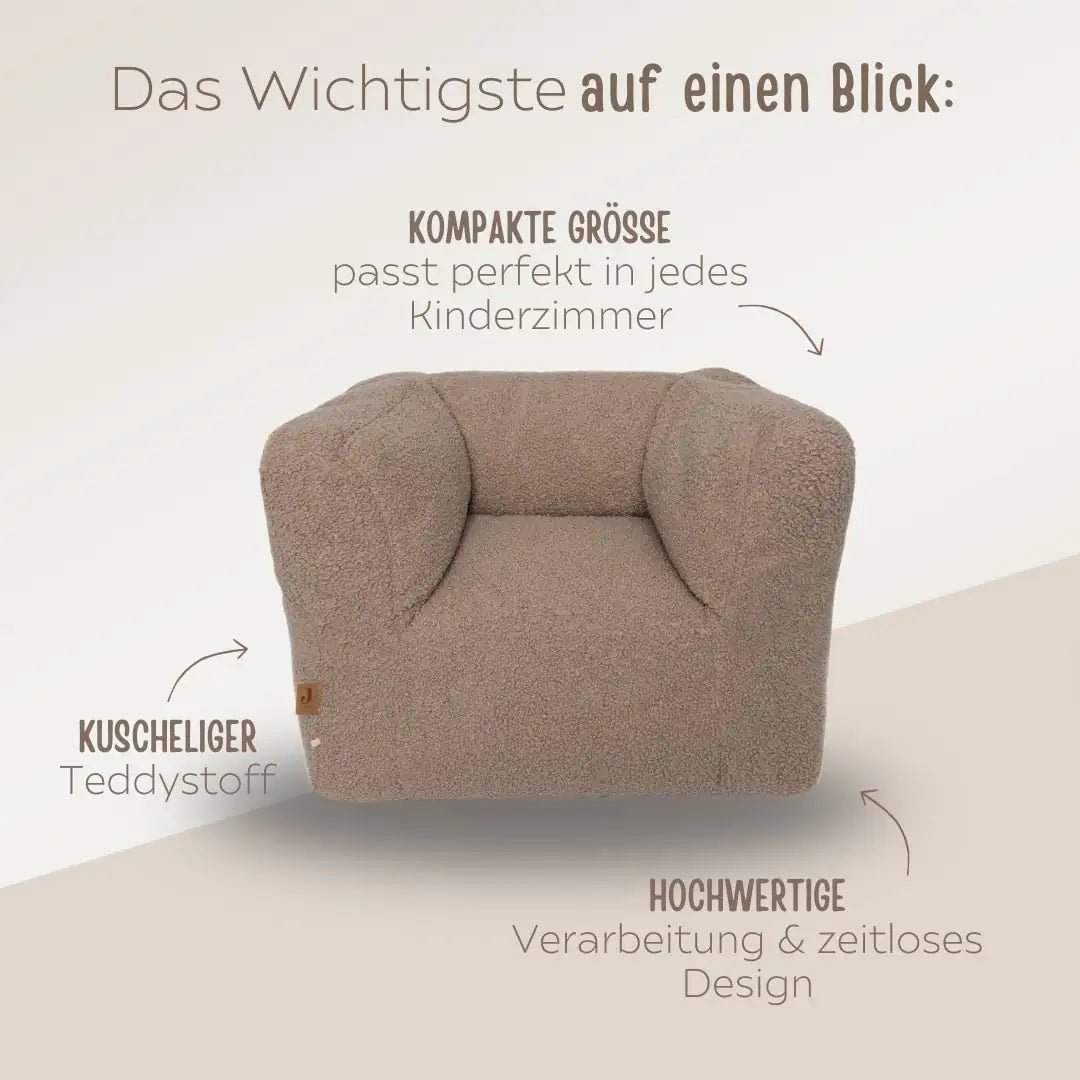 JOLLEIN Kindersessel Plüsch personalisierbar - wunderwunsch