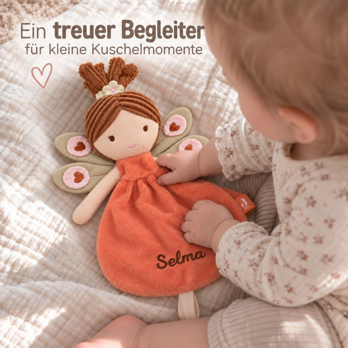 JOLLEIN Schmusetuch personalisiert - Fee - wunderwunsch