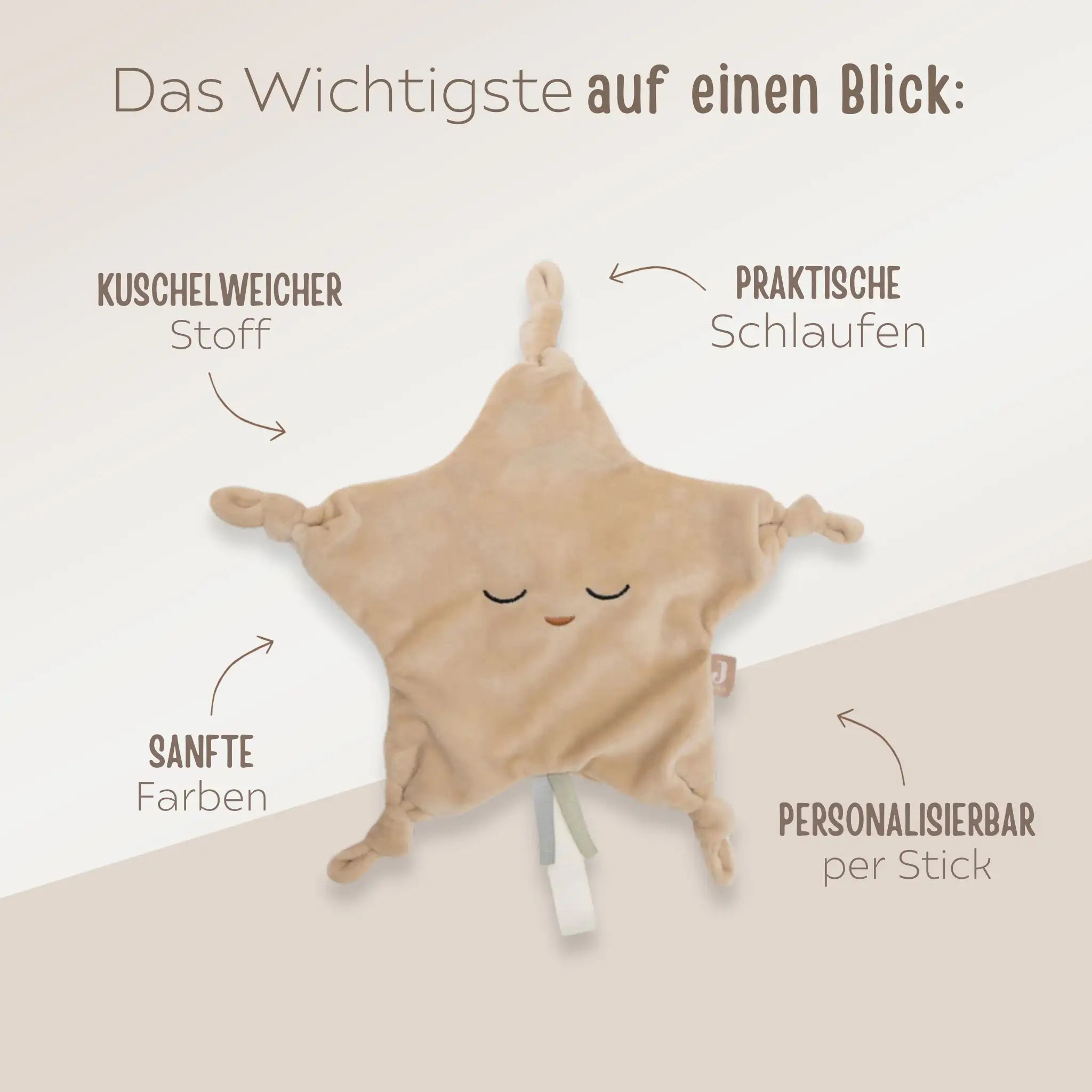 JOLLEIN Schmusetuch Stern - wunderwunsch