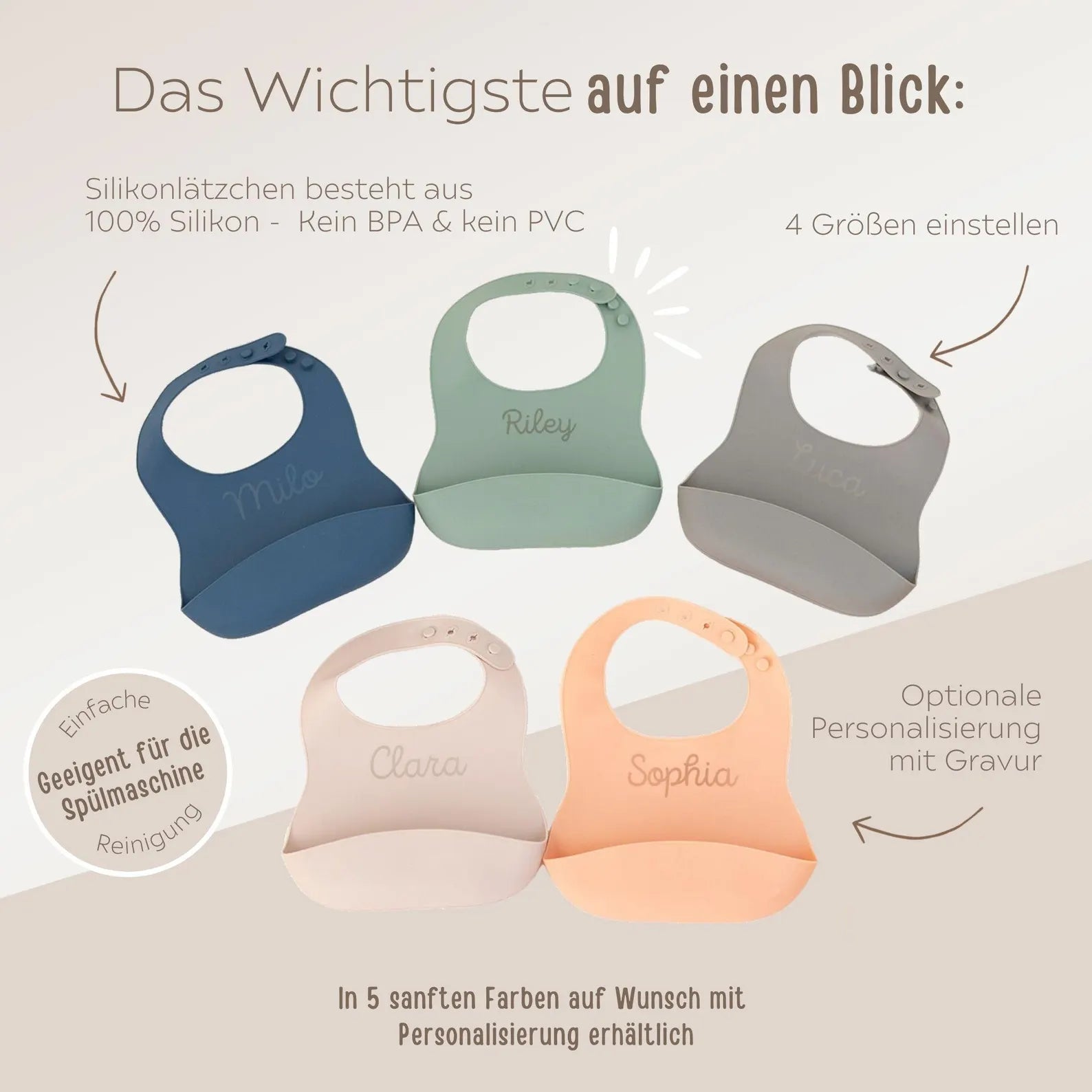 JOLLEIN Silikon Latz mit Auffangschale - wunderwunsch