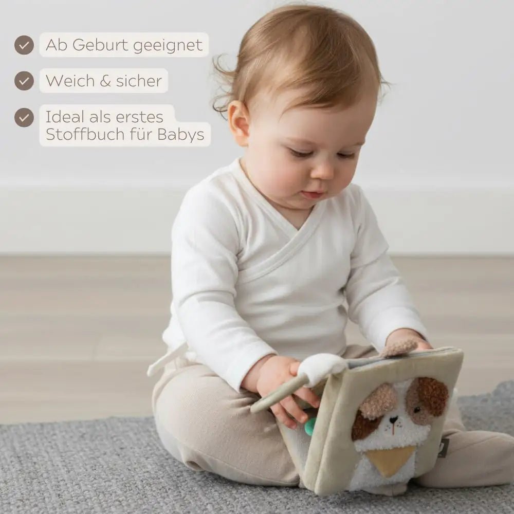 JOLLEIN Stoffbuch Hund personalisierbar - wunderwunsch