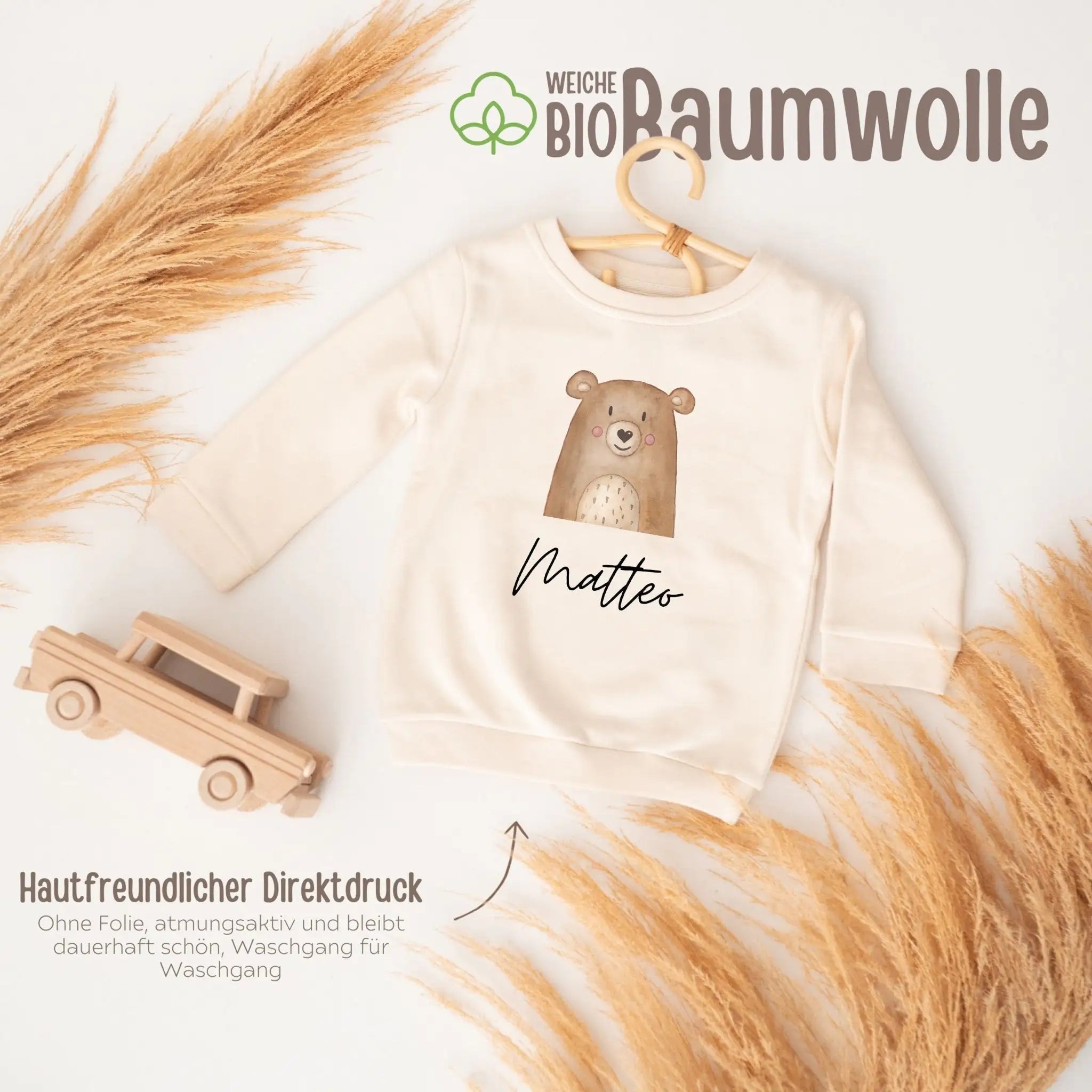 Kinder Sweatshirt "Tier" personalisiert - wunderwunsch