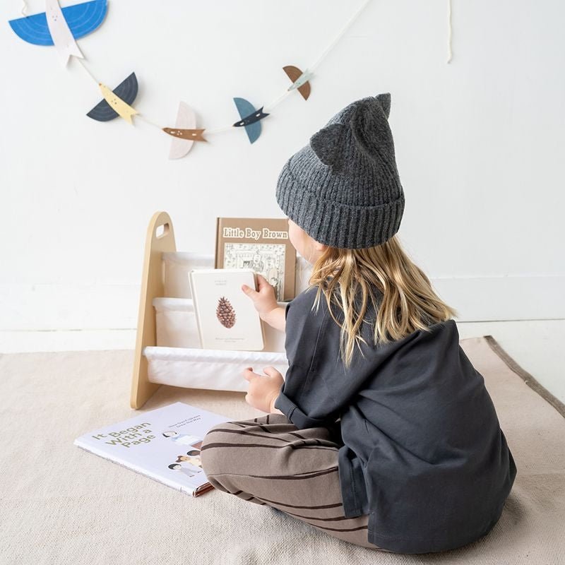 Kinderbücherregal doppelseitig creme - wunderwunsch