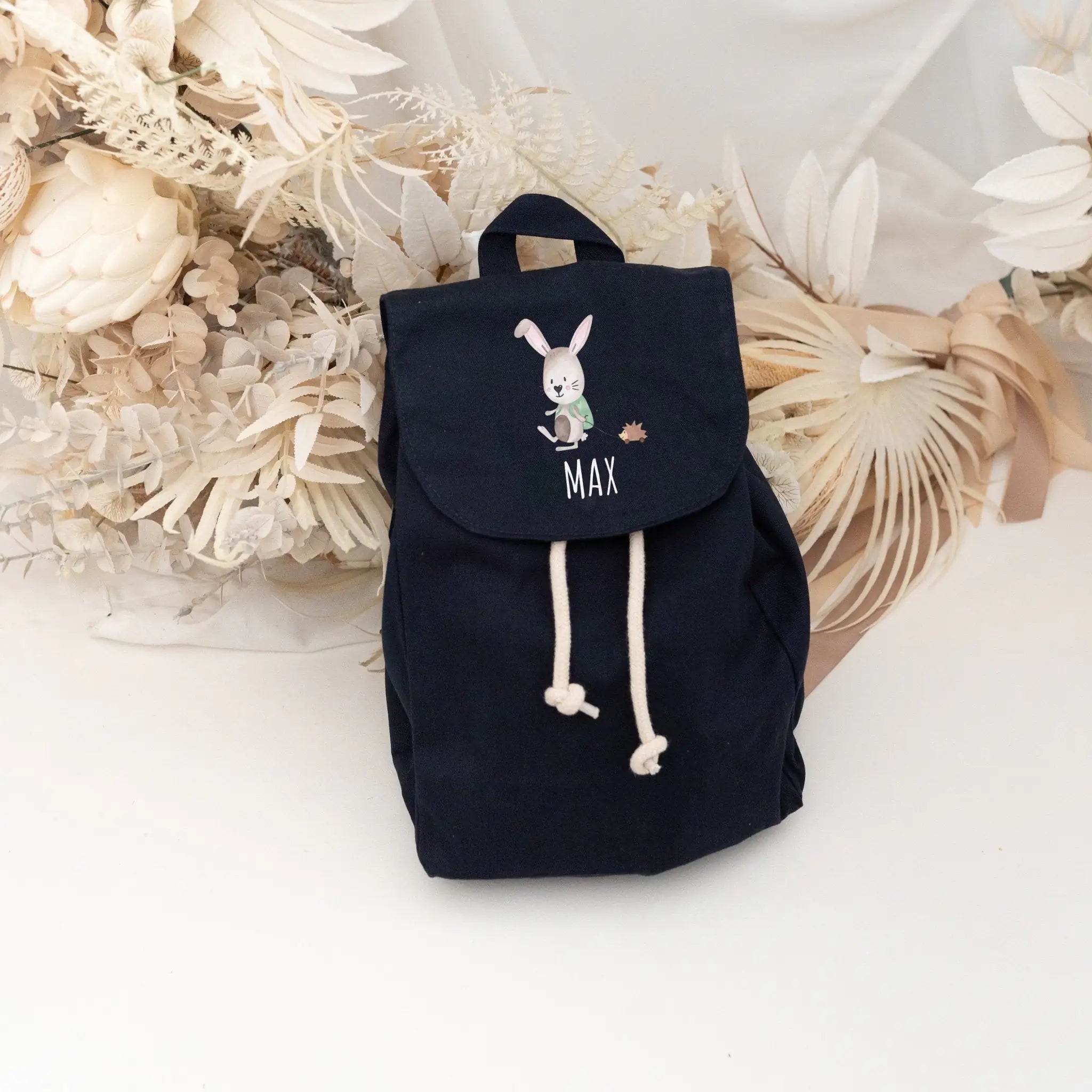 Kinderrucksack "Kitahase" aus GOTS - zertifizierter Bio - Baumwolle personalisiert - wunderwunsch