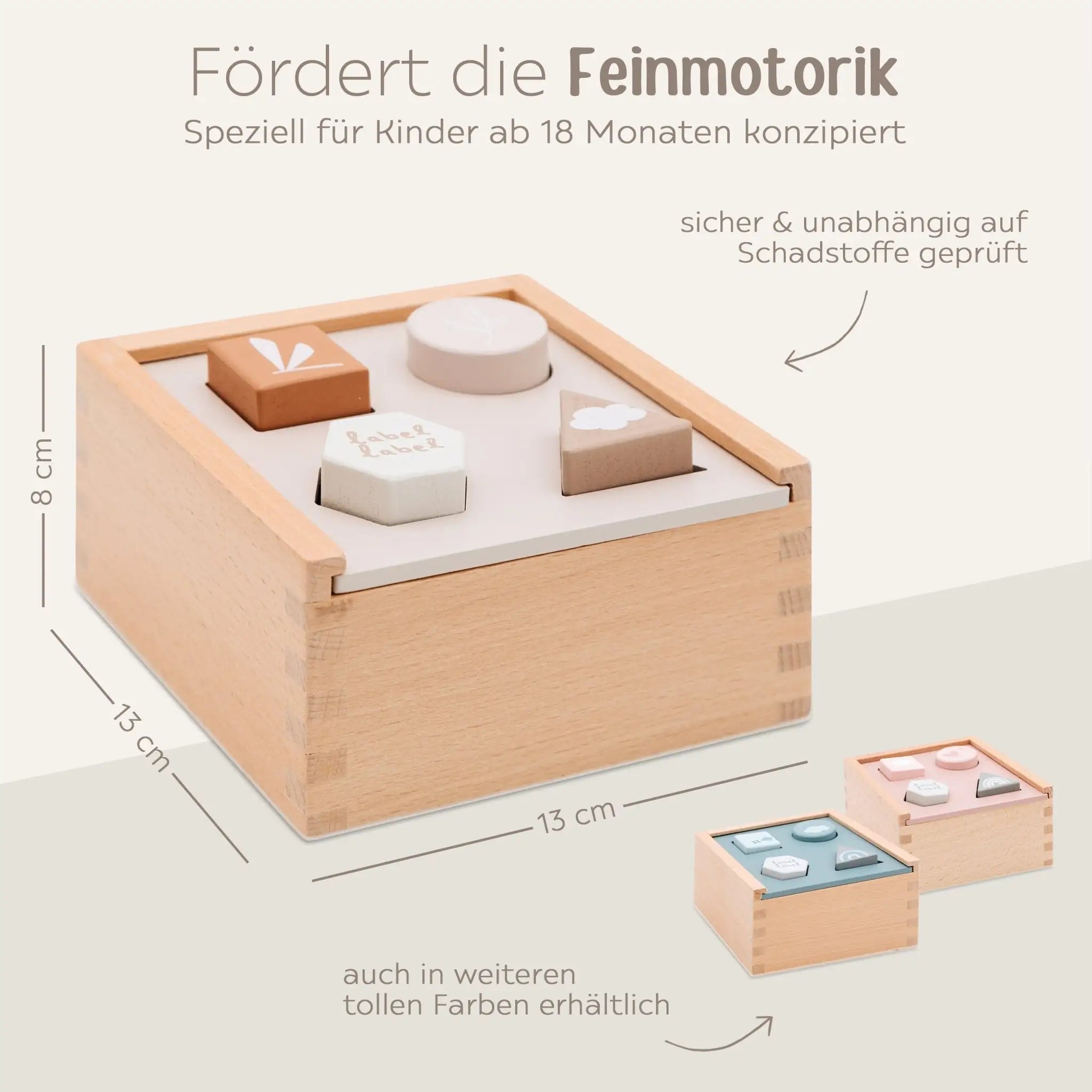 LABEL LABEL Sortierspiel Formen eckig personalisiert - wunderwunsch