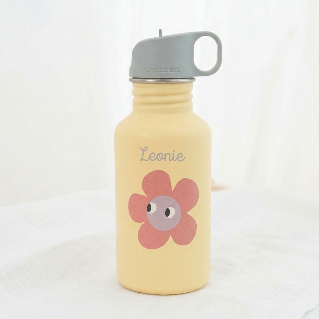 LÄSSIG Edelstahl Kinder Trinkflasche personalisiert - Happy Trails - wunderwunsch