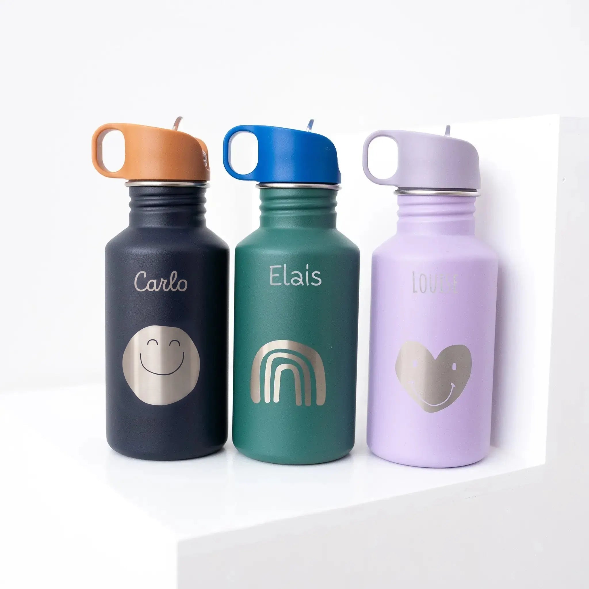 LÄSSIG Edelstahl Kinder Trinkflasche personalisiert - Little Gang - wunderwunsch