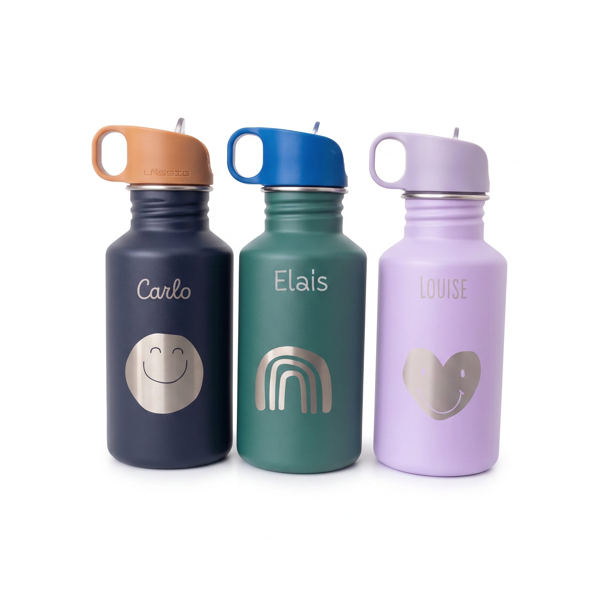 LÄSSIG Edelstahl Kinder Trinkflasche personalisiert - Little Gang - wunderwunsch