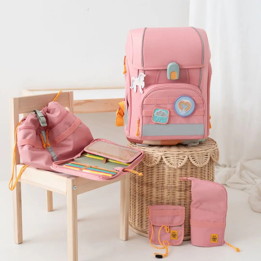 LÄSSIG Schulranzen Set 7 - teilig - Pink - wunderwunsch